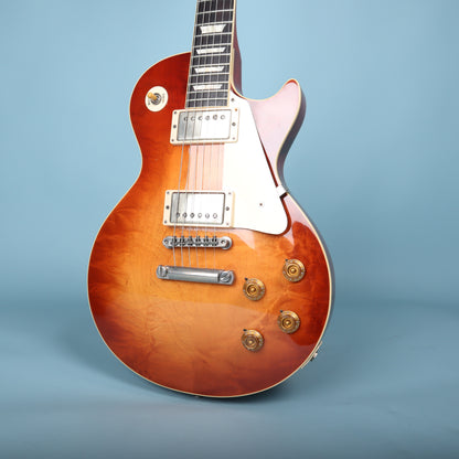 Ken McKay LP Single Cut Replica Sunburst Flame Top One Piece Back Guitar