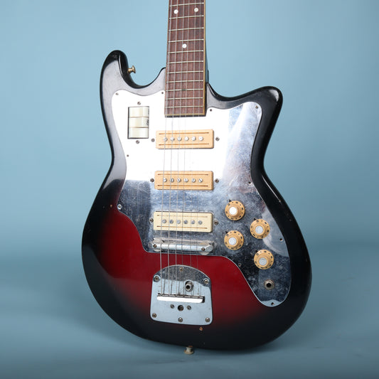 Vintage Decca (Teisco) 3-Pickup Electric Guitar Sunburst