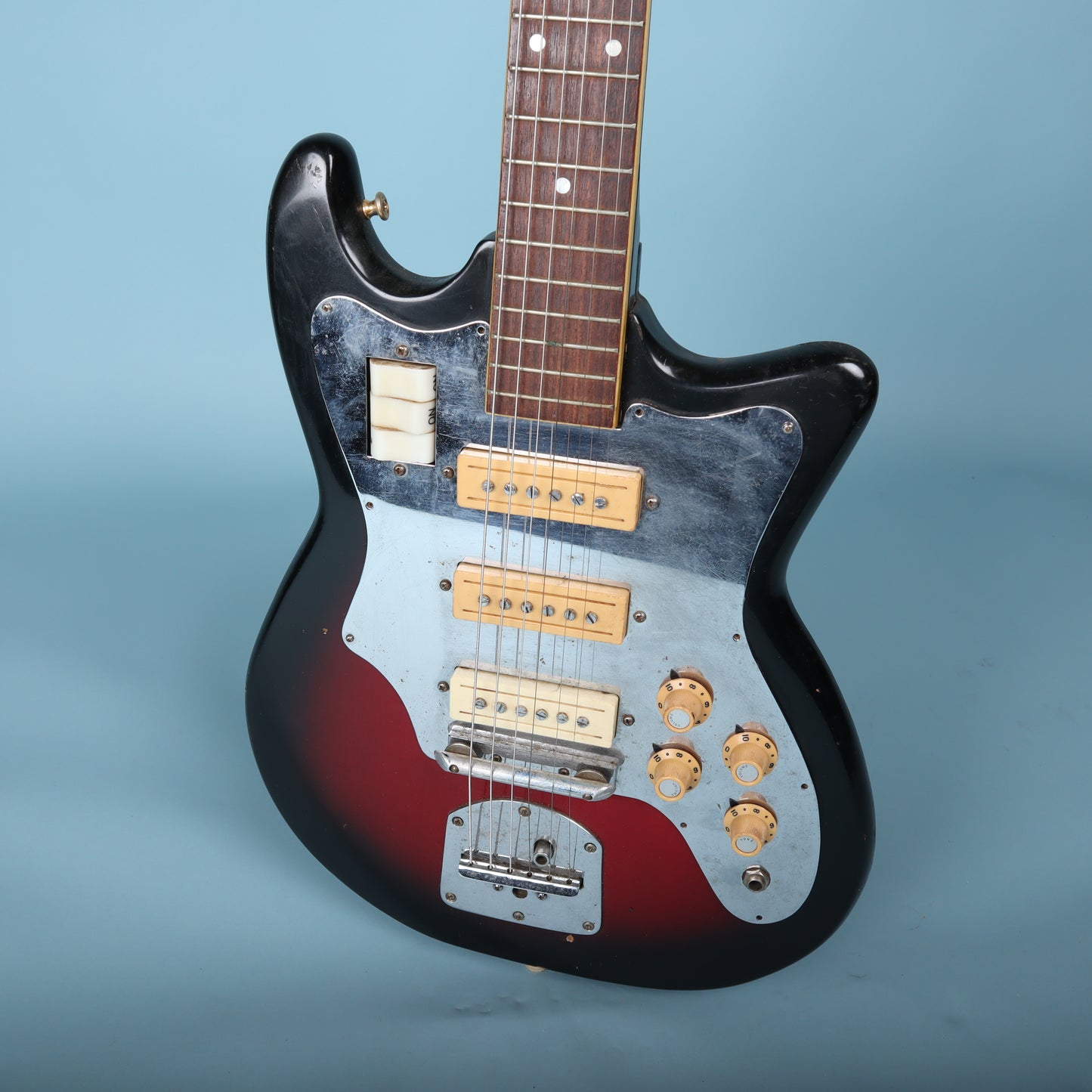 Vintage Decca (Teisco) 3-Pickup Electric Guitar Sunburst