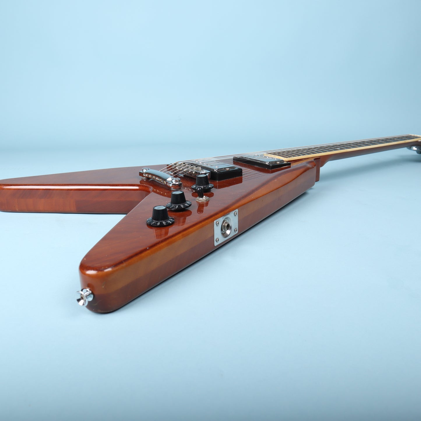 1971 Harmony Marquis V-Style Electric Guitar Natural V666