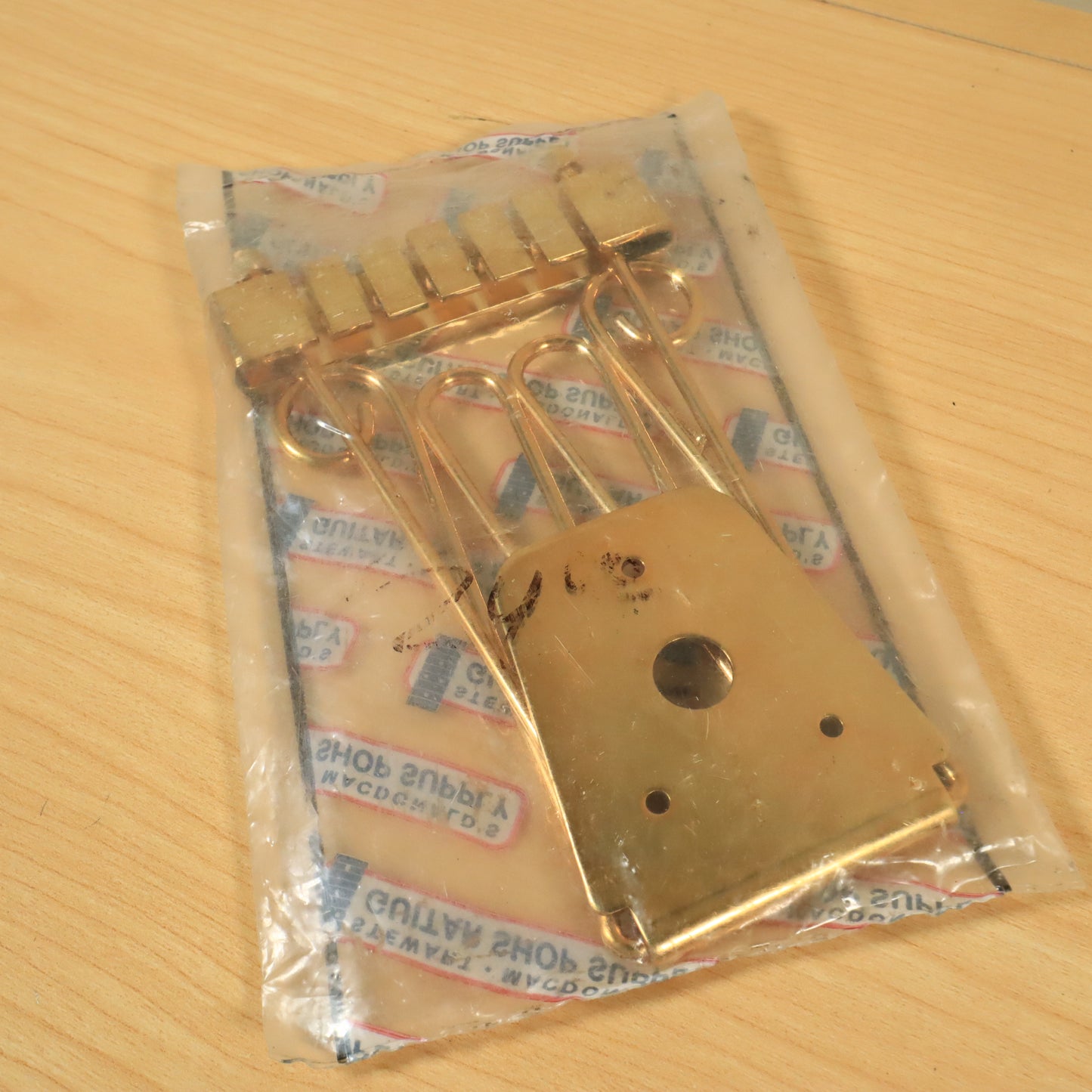 Stewart Mac Gibson Guitar Tailpiece Replacement - Gold Jazz Bridge