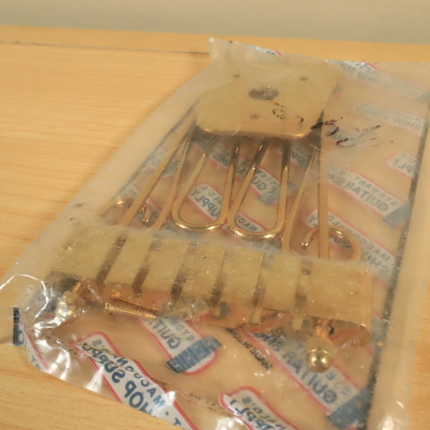 Stewart Mac Gibson Guitar Tailpiece Replacement - Gold Jazz Bridge