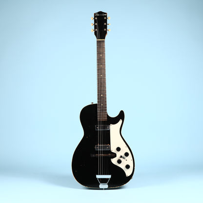 Silvertone 1420 Vintage Stratotone Black Electric Guitar