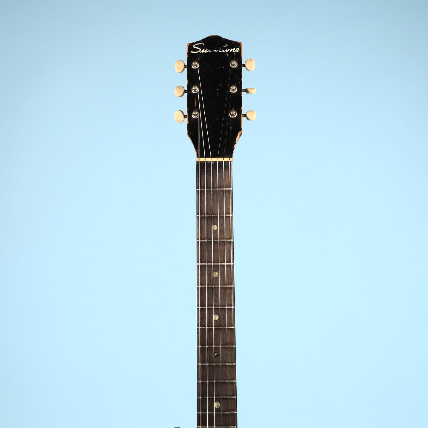 Silvertone 1420 Vintage Stratotone Black Electric Guitar