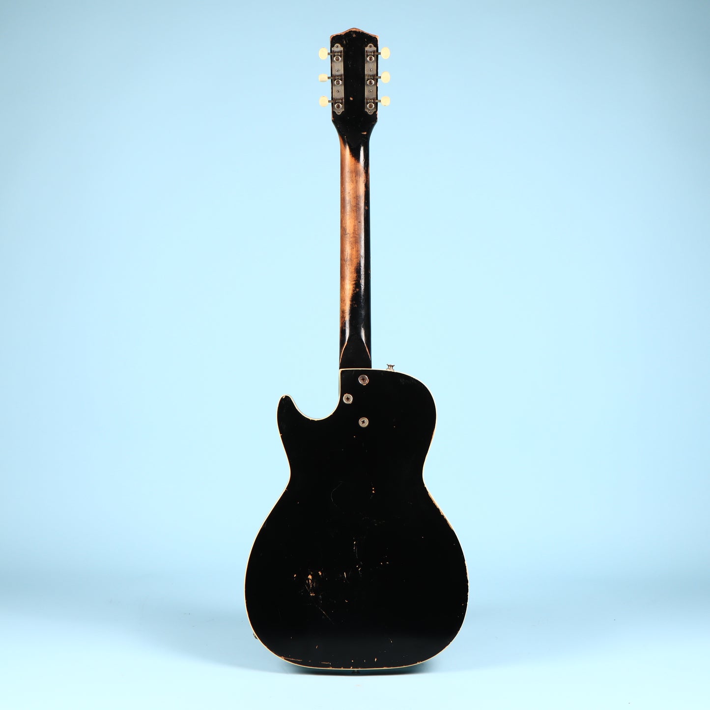 Silvertone 1420 Vintage Stratotone Black Electric Guitar