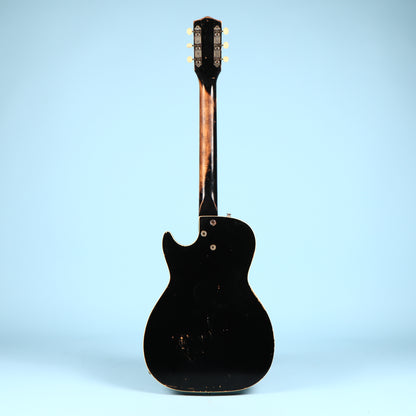 Silvertone 1420 Vintage Stratotone Black Electric Guitar