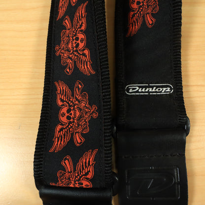 Dunlop Lucky 13 Gun Skull Guitar Strap Red / Black