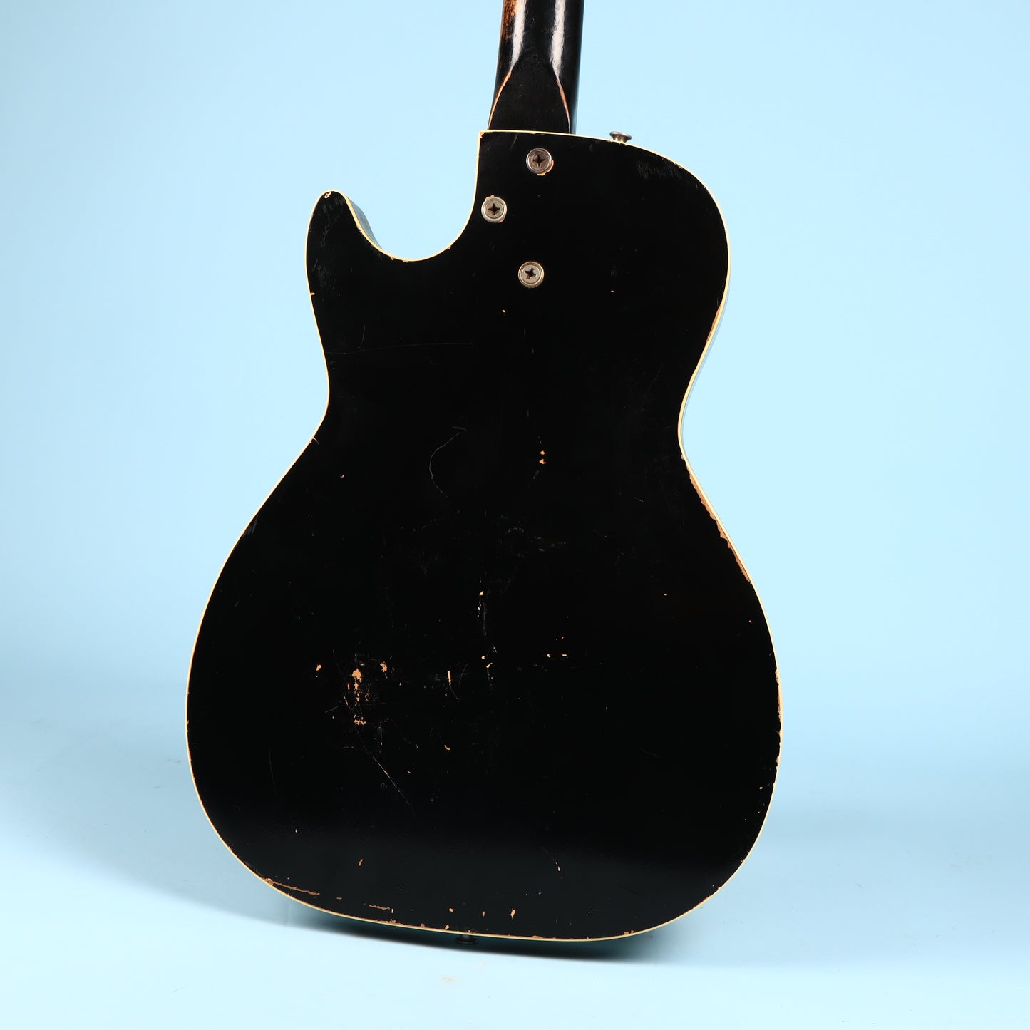 Silvertone 1420 Vintage Stratotone Black Electric Guitar