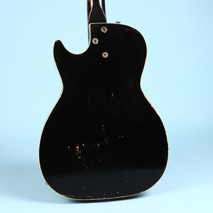 Silvertone 1420 Vintage Stratotone Black Electric Guitar