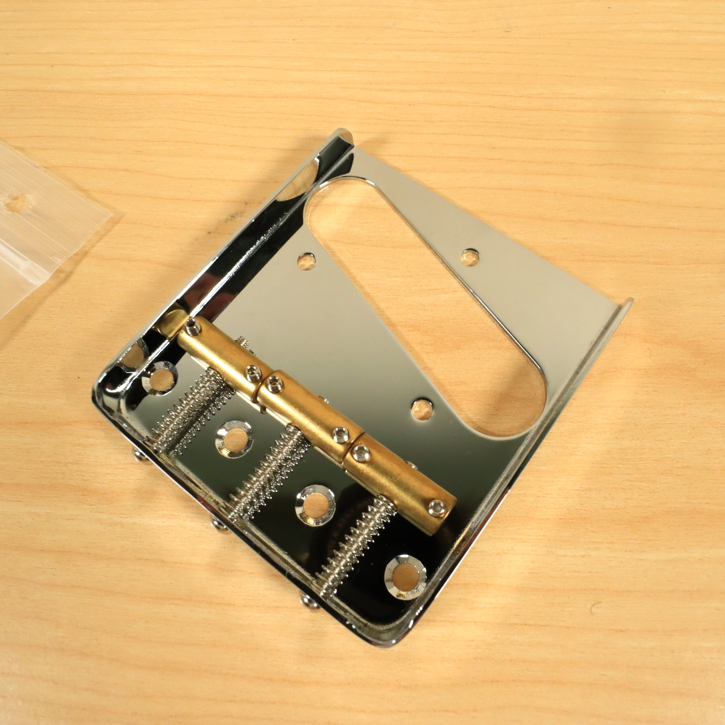 Telecaster Vintage Style Chrome 3 Brass Saddle Bridge For Tele Electric Guitar