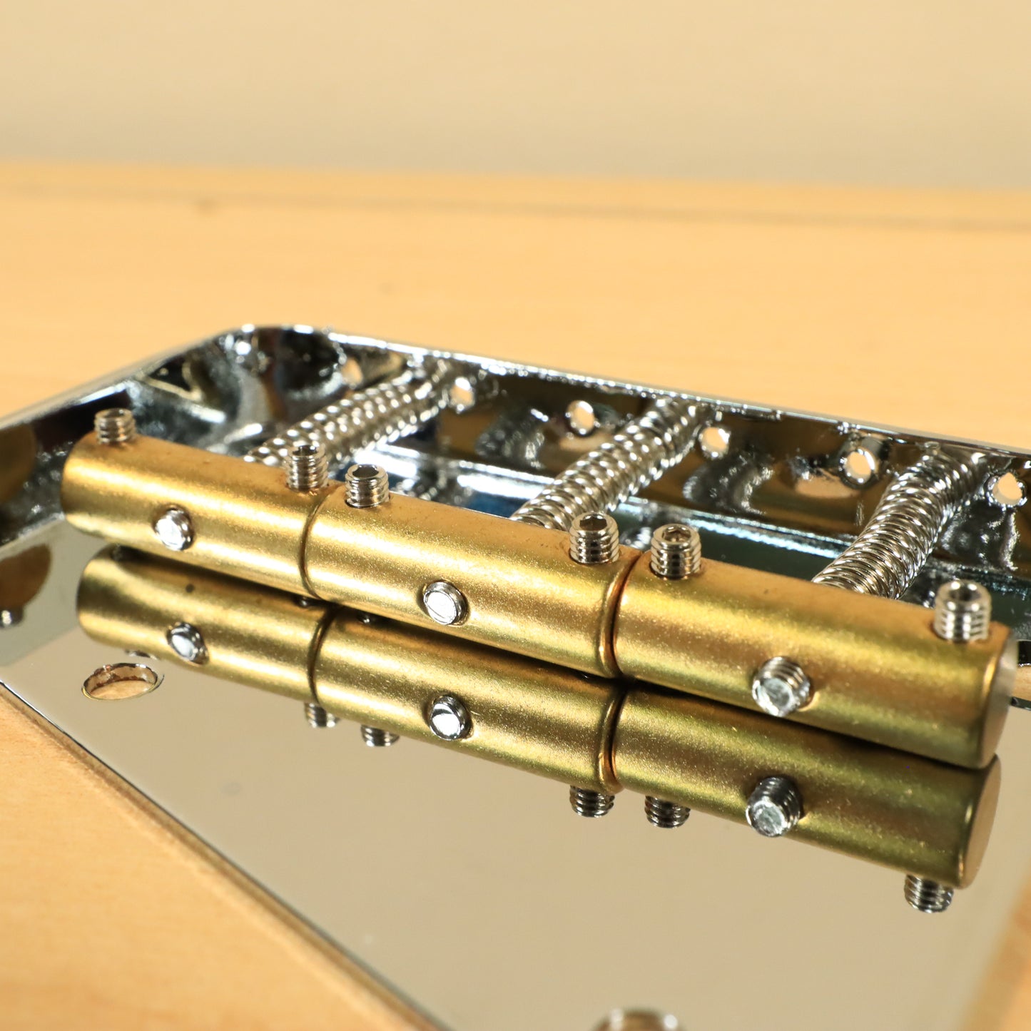 Telecaster Vintage Style Chrome 3 Brass Saddle Bridge For Tele Electric Guitar
