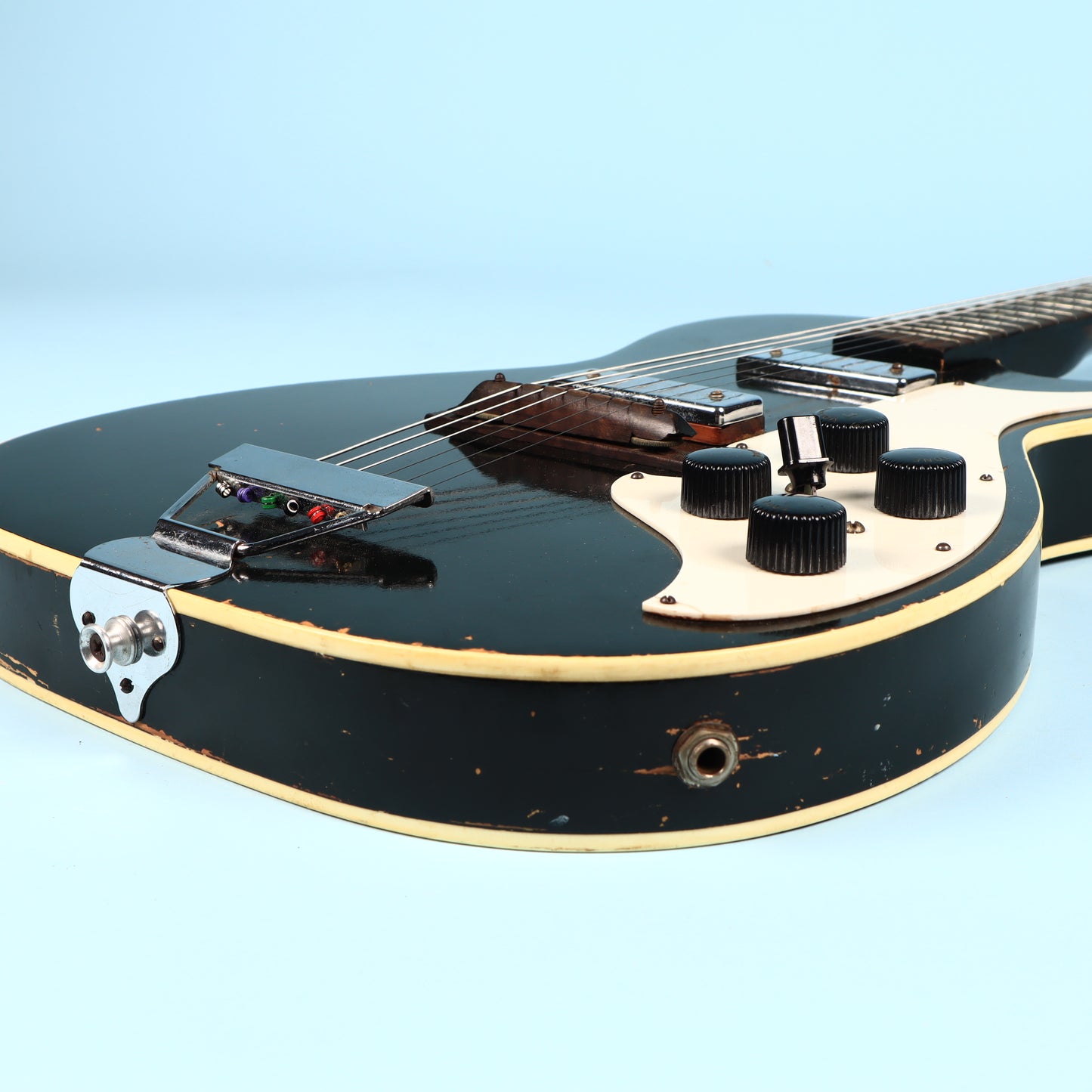 Silvertone 1420 Vintage Stratotone Black Electric Guitar