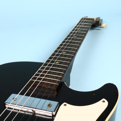 Silvertone 1420 Vintage Stratotone Black Electric Guitar