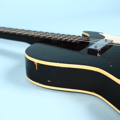 Silvertone 1420 Vintage Stratotone Black Electric Guitar