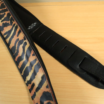Perri's Leather Guitar Strap - Printed Tiger Stripes