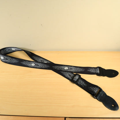 Spider Web Skull Webbing Guitar Strap