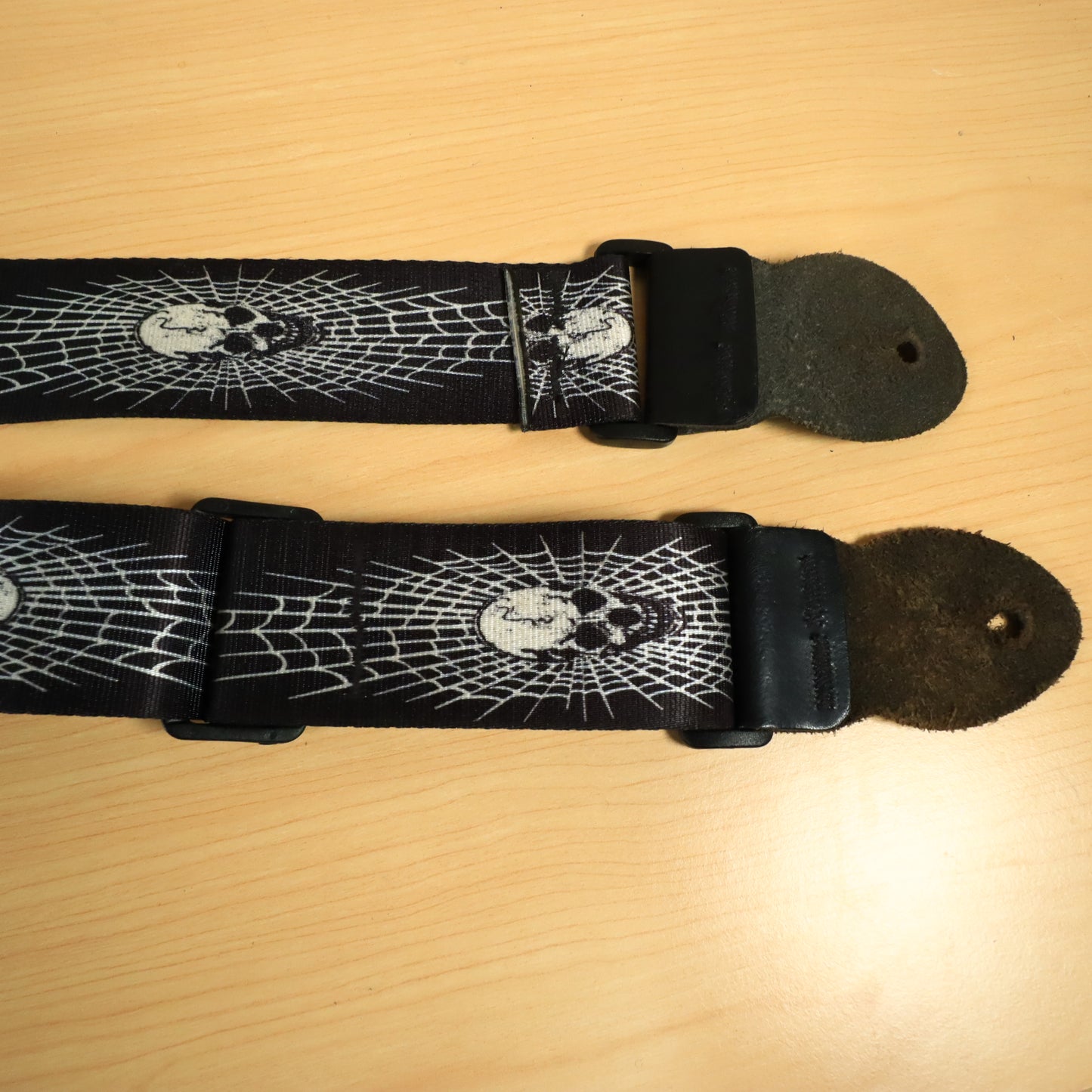 Spider Web Skull Webbing Guitar Strap