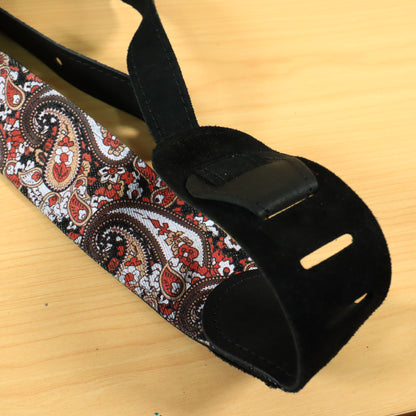 FENDER 2" RED PAISLEY DENIM GUITAR STRAP 099-0609-003 MADE IN USA!