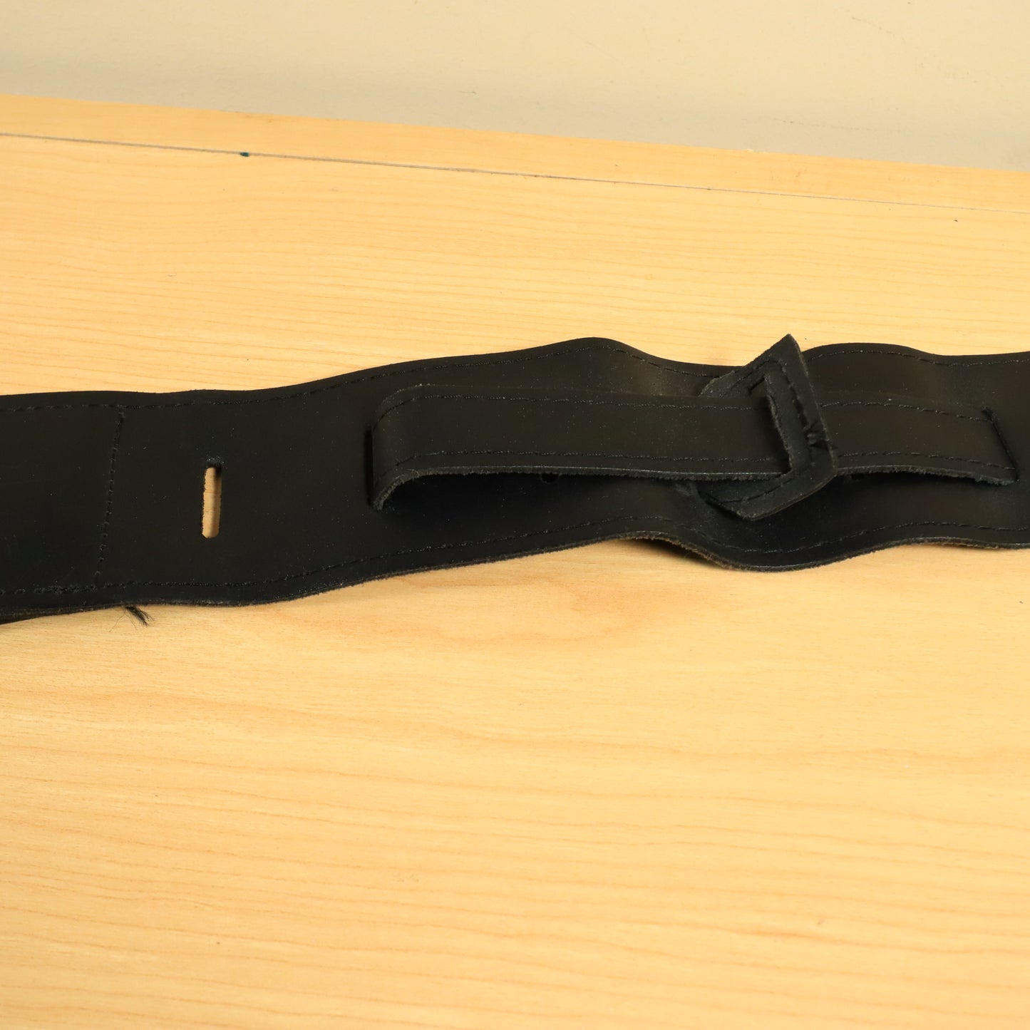 LM Leather Guitar Strap 3" Inch Bass Padded Cushion Black