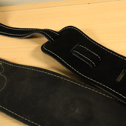 Franklin Strap Bass Soft Leather Suede Snake Inlay Concho Medallion Strap 3"