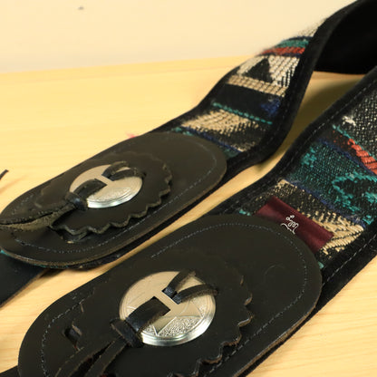 Vintage Southwestern Concho LM New Mexico Guitar Strap Multi-colored