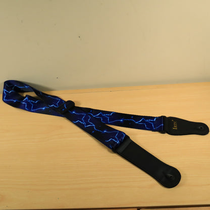 IRIN Guitar Strap Blue Lightning Polyester Adjustable