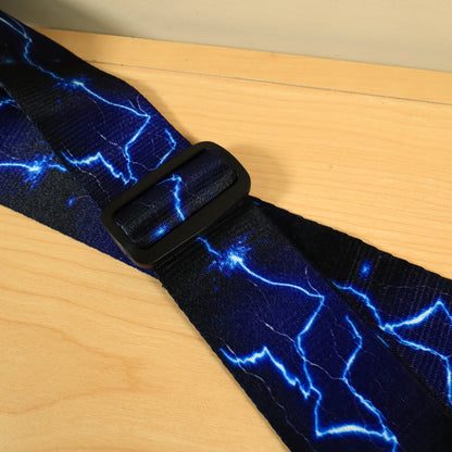IRIN Guitar Strap Blue Lightning Polyester Adjustable