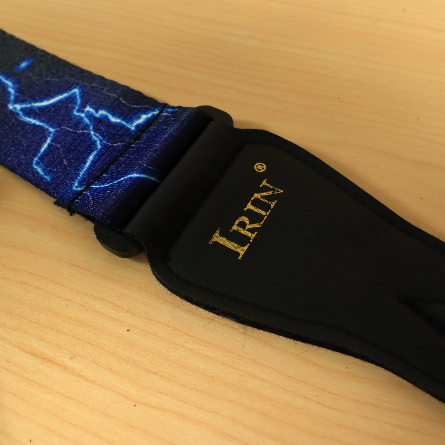 IRIN Guitar Strap Blue Lightning Polyester Adjustable