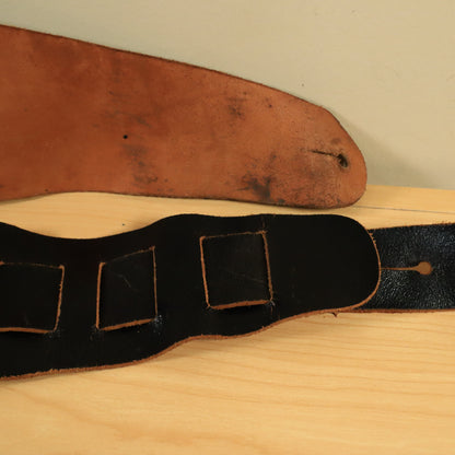 Vintage 1980s Earth III Leather Bass/Guitar Wide Strap