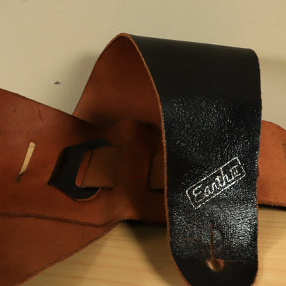 Vintage 1980s Earth III Leather Bass/Guitar Wide Strap