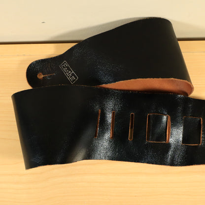 Vintage 1980s Earth III Leather Bass/Guitar Wide Strap