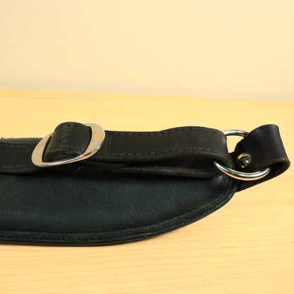 LM X-Clef Ropemaker Leather 3" Black Padded Bass Strap