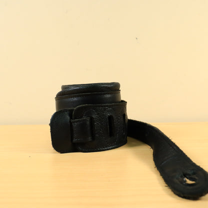 Levy's MSS2 Leather Guitar 3" Inch Strap Wide Bass Black