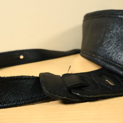 Levy's MSS2-XL Signature Legacy Garment Leather 3" Guitar Strap Black Bass