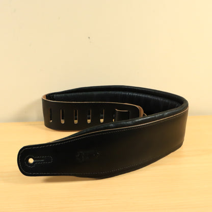 Levy's Top Grain Leather Guitar Strap Padded Black