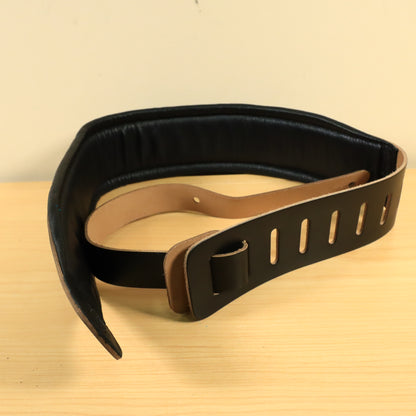 Levy's Top Grain Leather Guitar Strap Padded Black