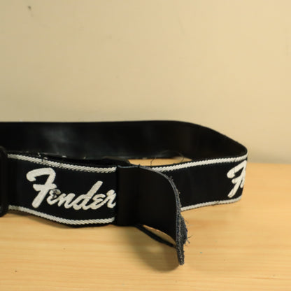 Fender Running Logo 2 Inch Wide Swell Neoprene Guitar Strap, Black # 0990694209