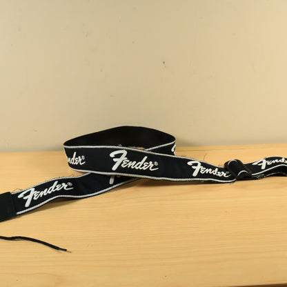 Fender Running Logo 2 Inch Wide Swell Neoprene Guitar Strap, Black # 0990694209