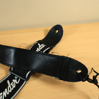 Fender Running Logo 2 Inch Wide Swell Neoprene Guitar Strap, Black # 0990694209