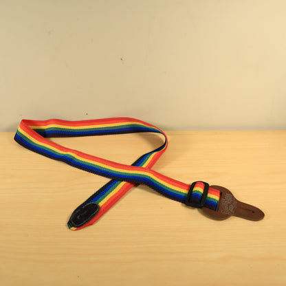 Vtg Doctor Song by Silver Eagle Rainbow Guitar Strap Made in USA