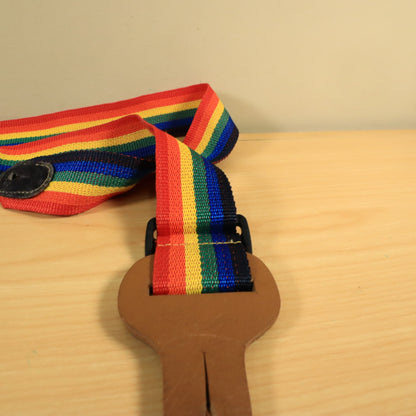 Vtg Doctor Song by Silver Eagle Rainbow Guitar Strap Made in USA