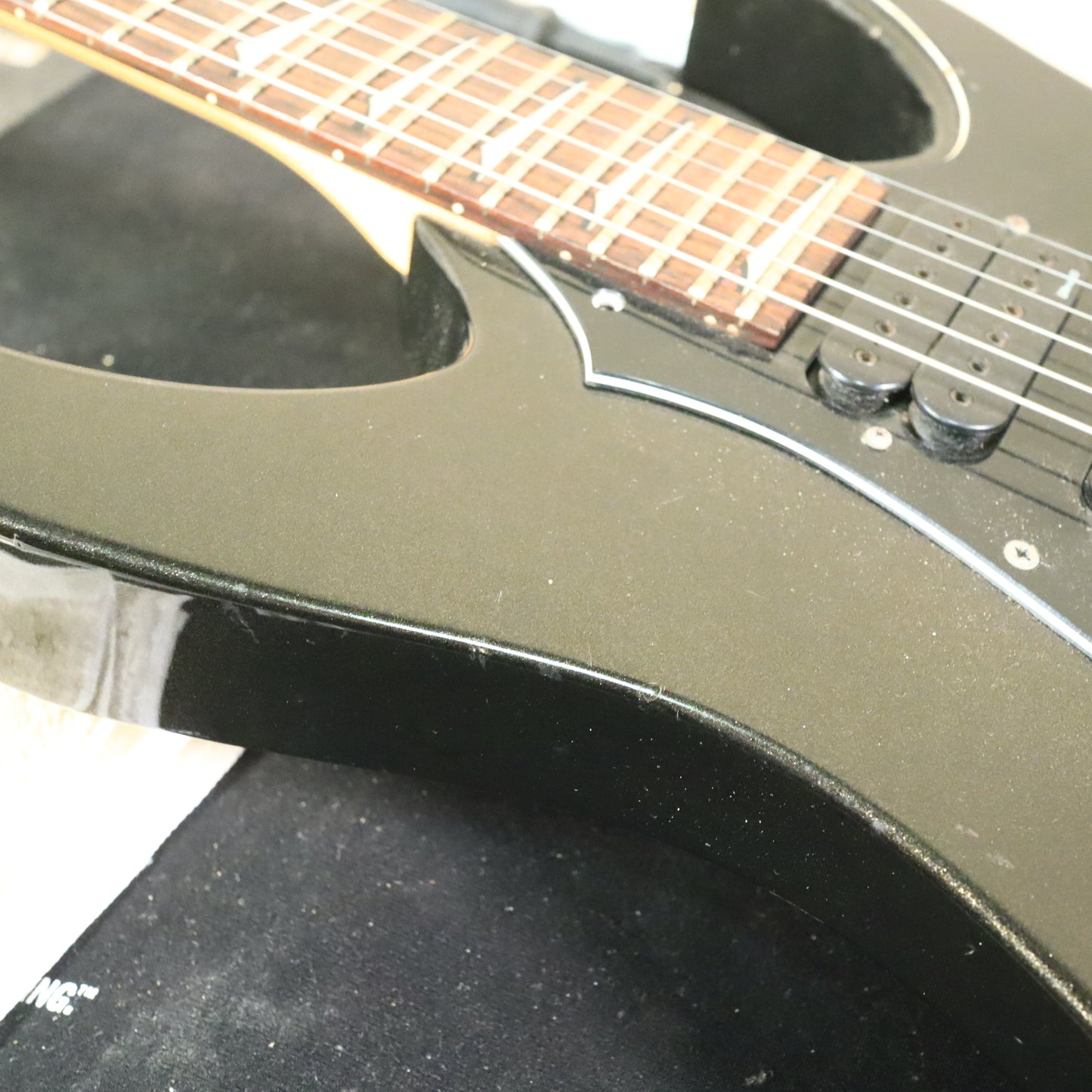 Heartfield Fender Talon Electric Guitar Black Chopped Headstock
