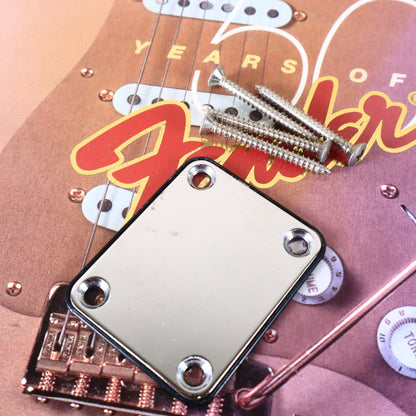 1980s Squier Japan Neck Plate, Contemporary Stratocaster, Screws, Gasket, Fender