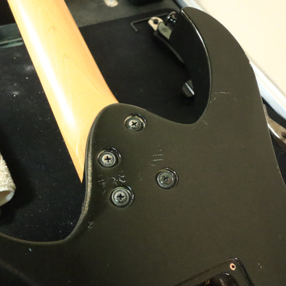 Heartfield Fender Talon Electric Guitar Black Chopped Headstock