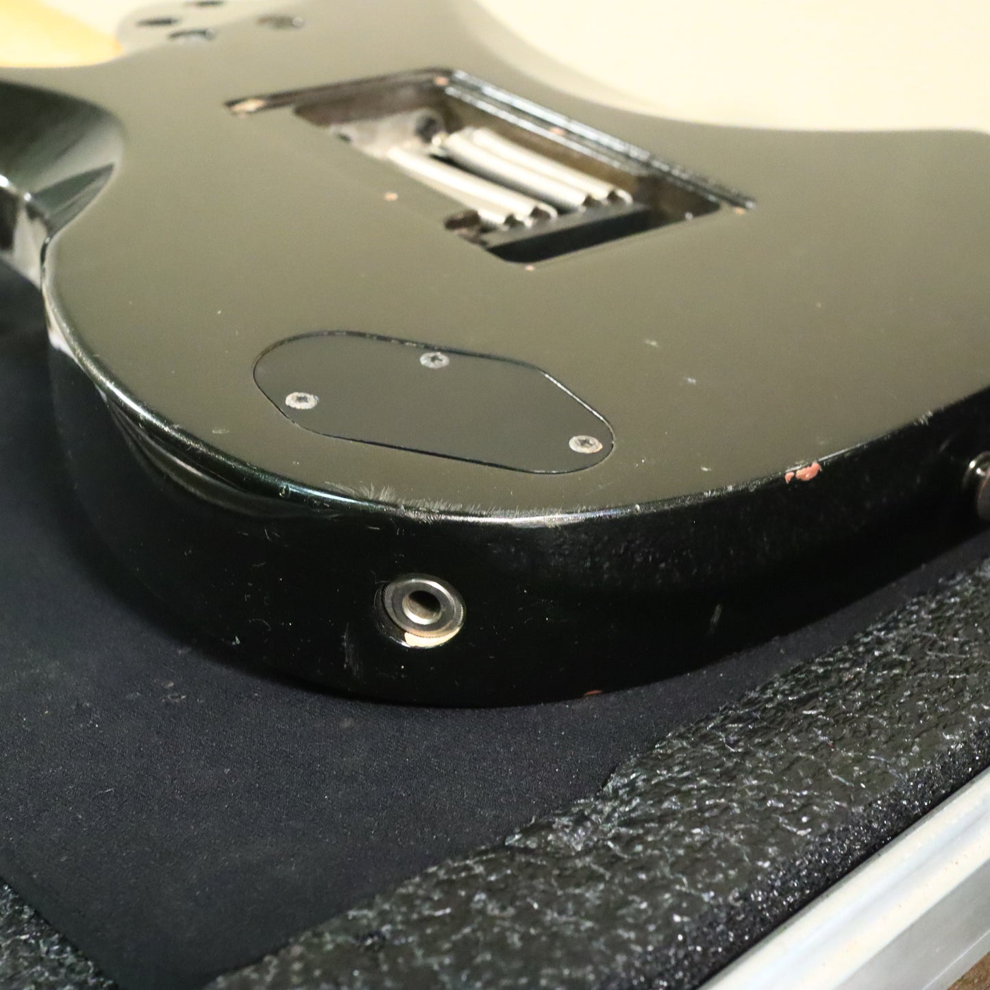 Heartfield Fender Talon Electric Guitar Black Chopped Headstock