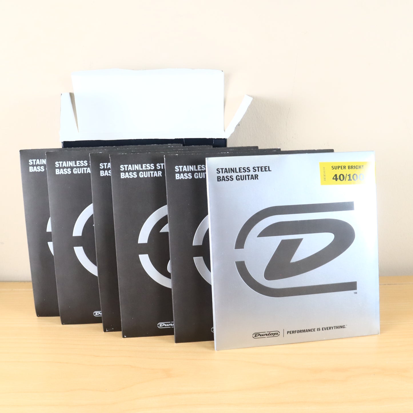 (6 LOT) Dunlop DBS40100 Stainless Steel Bass Guitar String Set 40-100