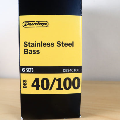 (6 LOT) Dunlop DBS40100 Stainless Steel Bass Guitar String Set 40-100