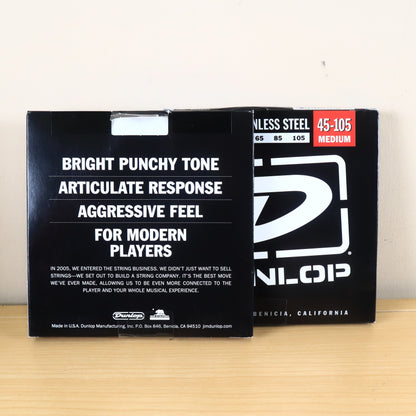 (2 PACK) Dunlop DBS45105 Bass Strings Stainless Steel M 45-105