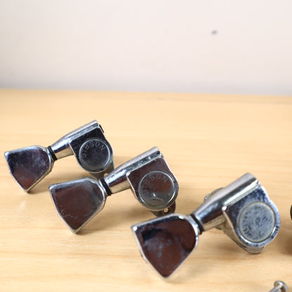 Vintage 1972 Gibson Embossed Logo Chrome Tuners Les Paul ES SG 1970's