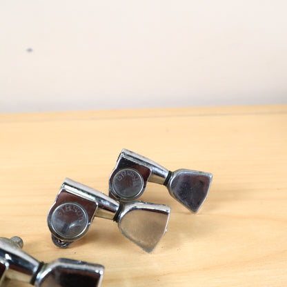 Vintage 1972 Gibson Embossed Logo Chrome Tuners Les Paul ES SG 1970's